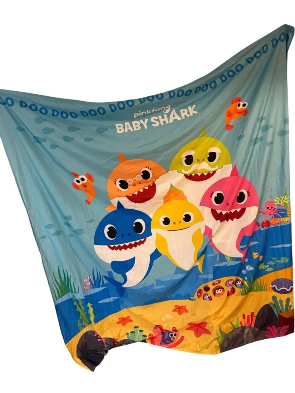 Baby Shark Shower Curtain Pinkfong Nickelodeon Kids Bathroom